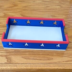 Red white and blue Star Cutout Bath Tray - Home Bath